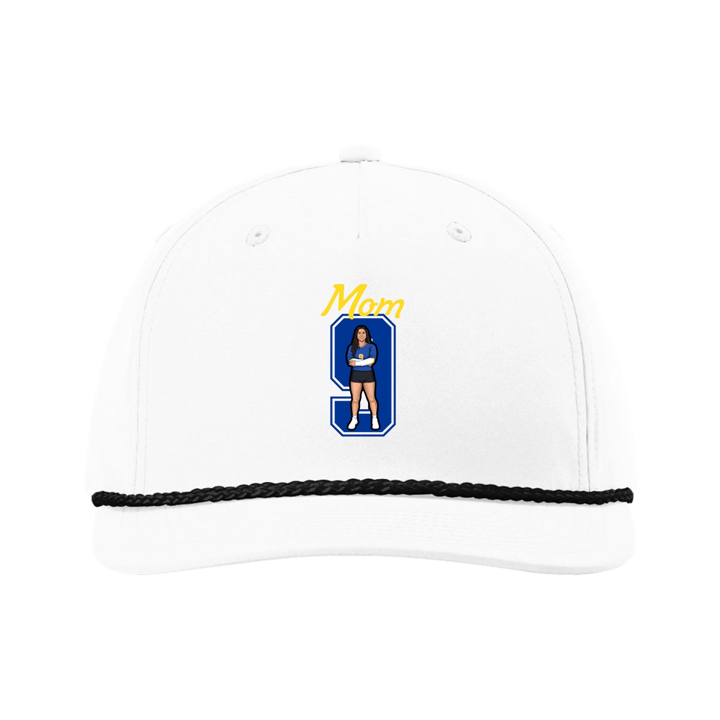 Five-Panel Classic Rope Cap — Mothers Day Shirsey in White