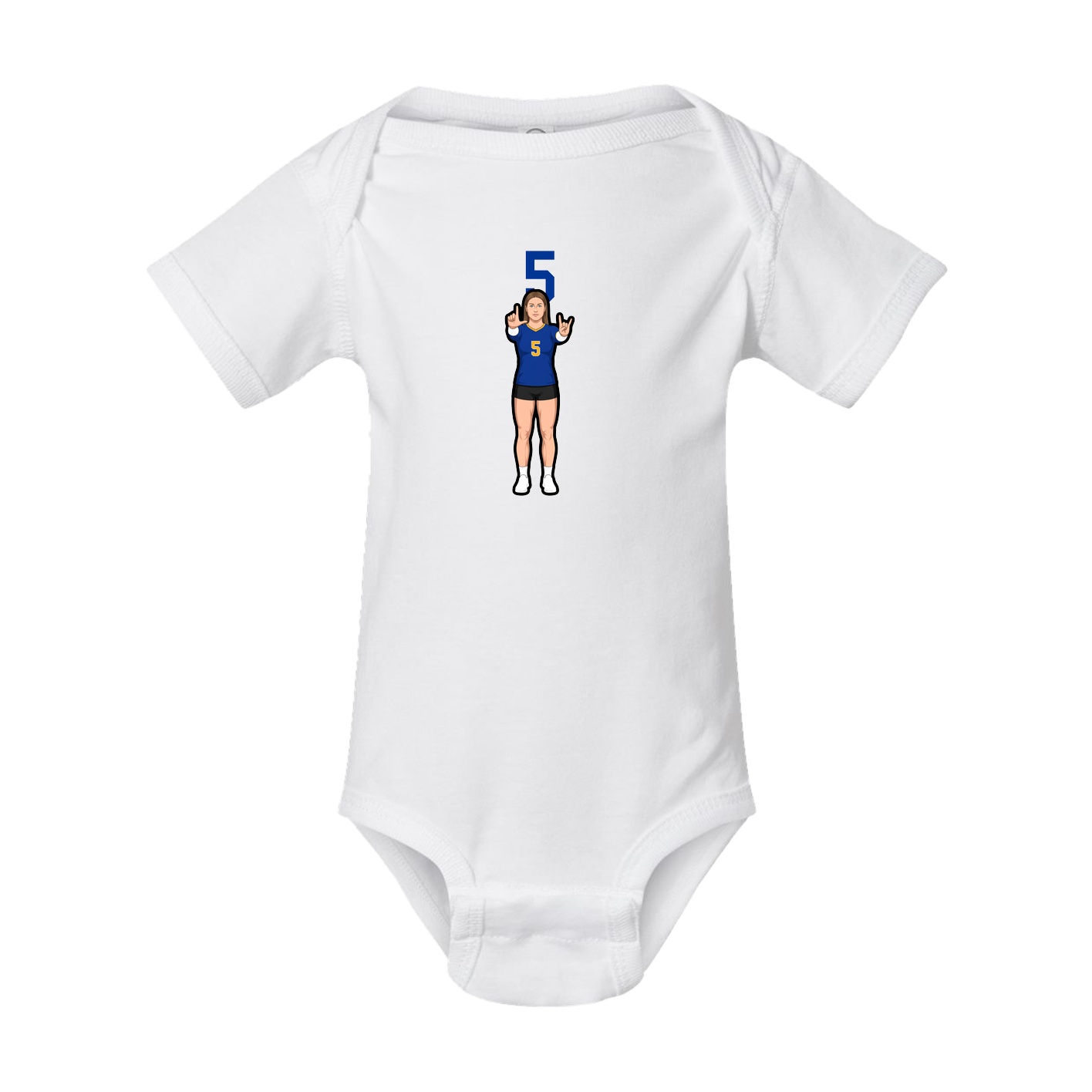 Baby Onesie — Number Top in White