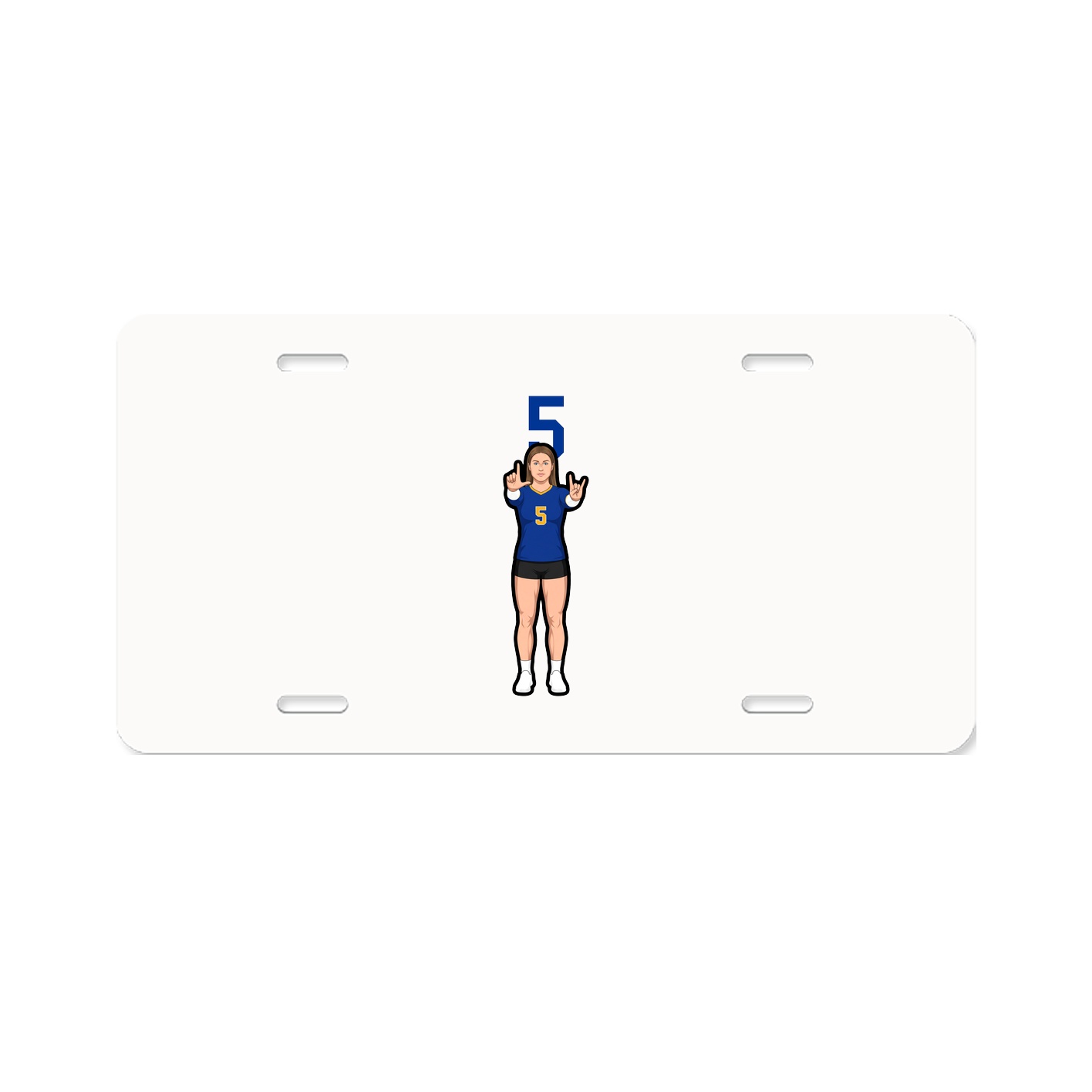 License Plate — Number Top in Classic