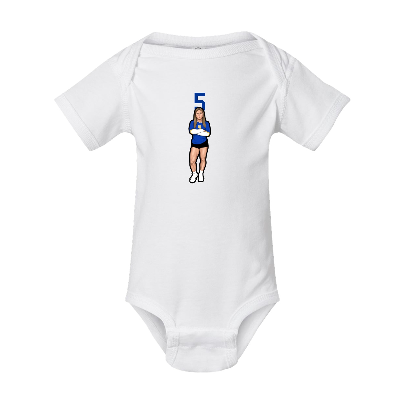 Baby Onesie — Number Top in White