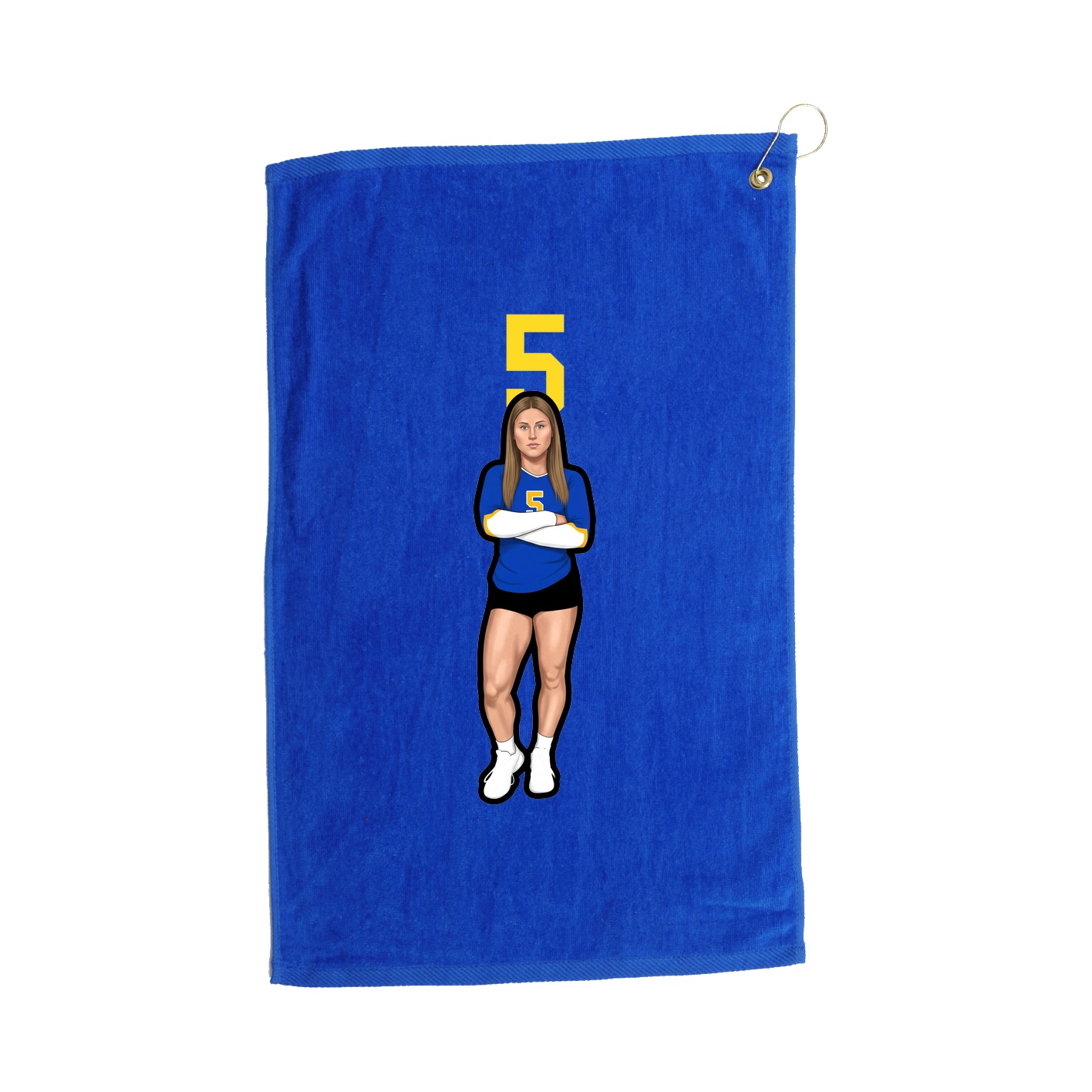 Golf Towel — Number Top in Royal
