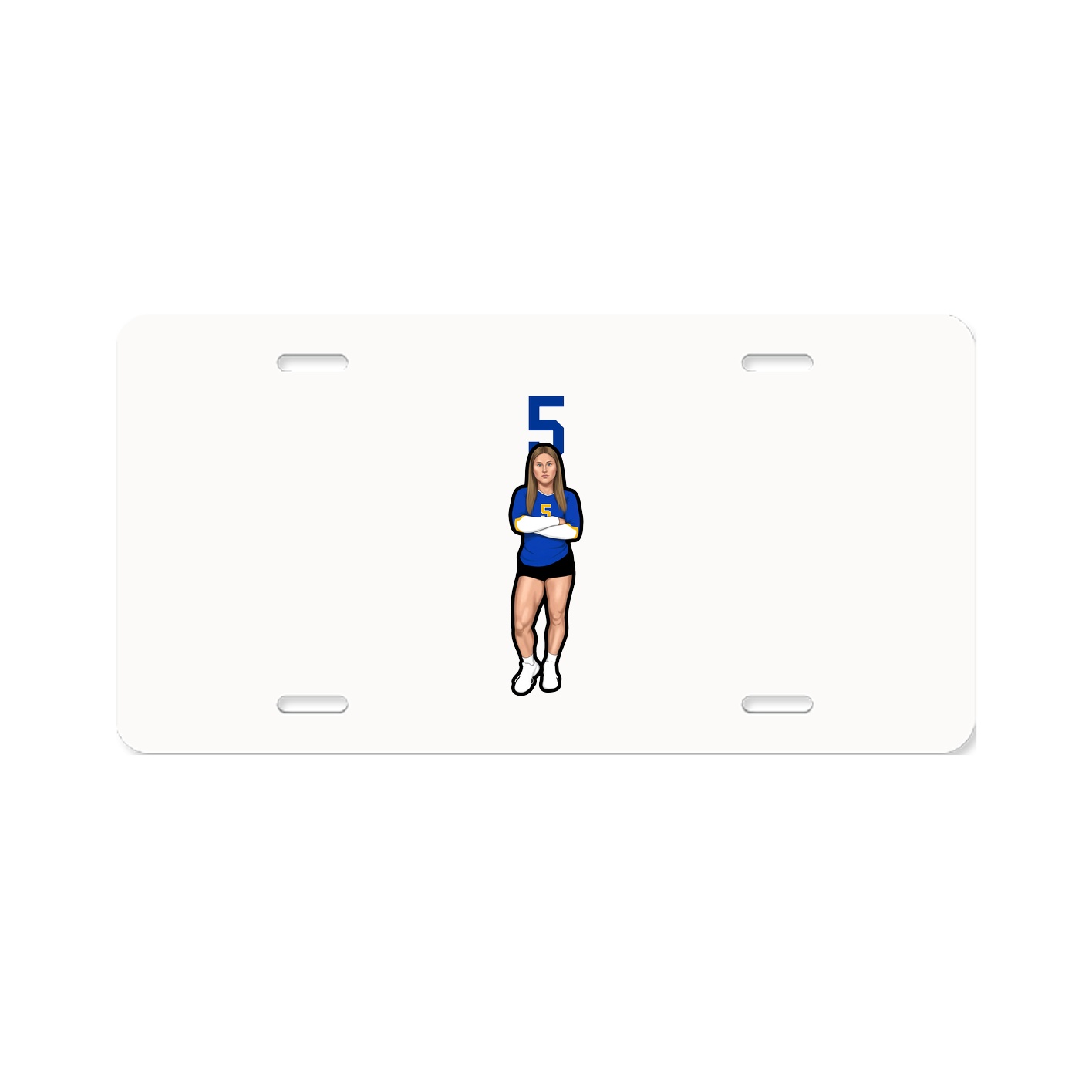 License Plate — Number Top in Classic