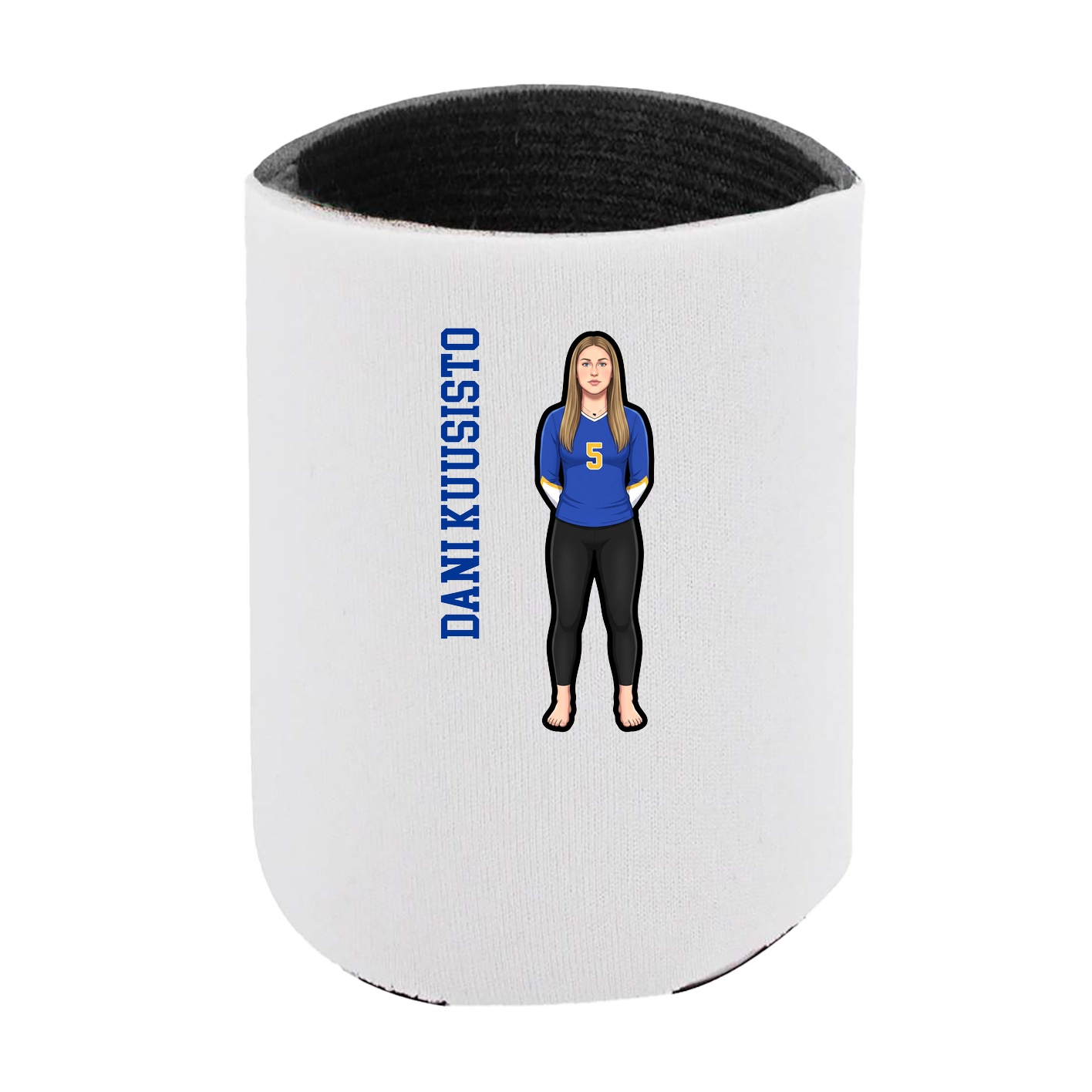 Can Holder — Name Vertical in White