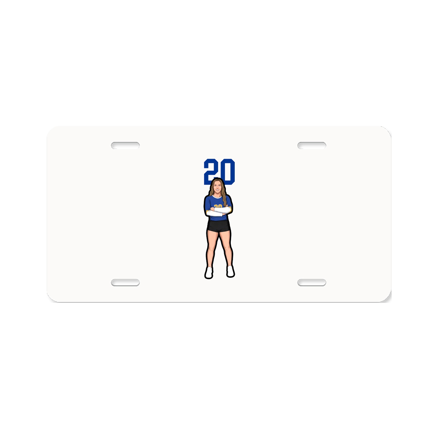 License Plate — Number Top in Classic