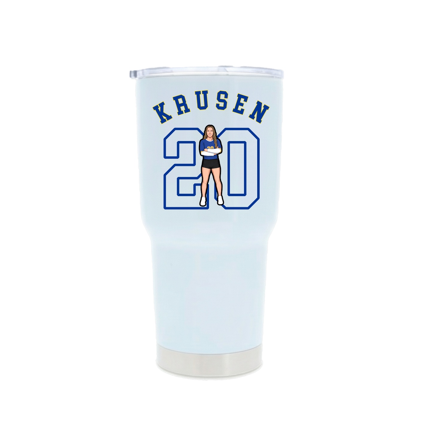 30oz Stainless Steel Tumbler — Shirsey Arch in White