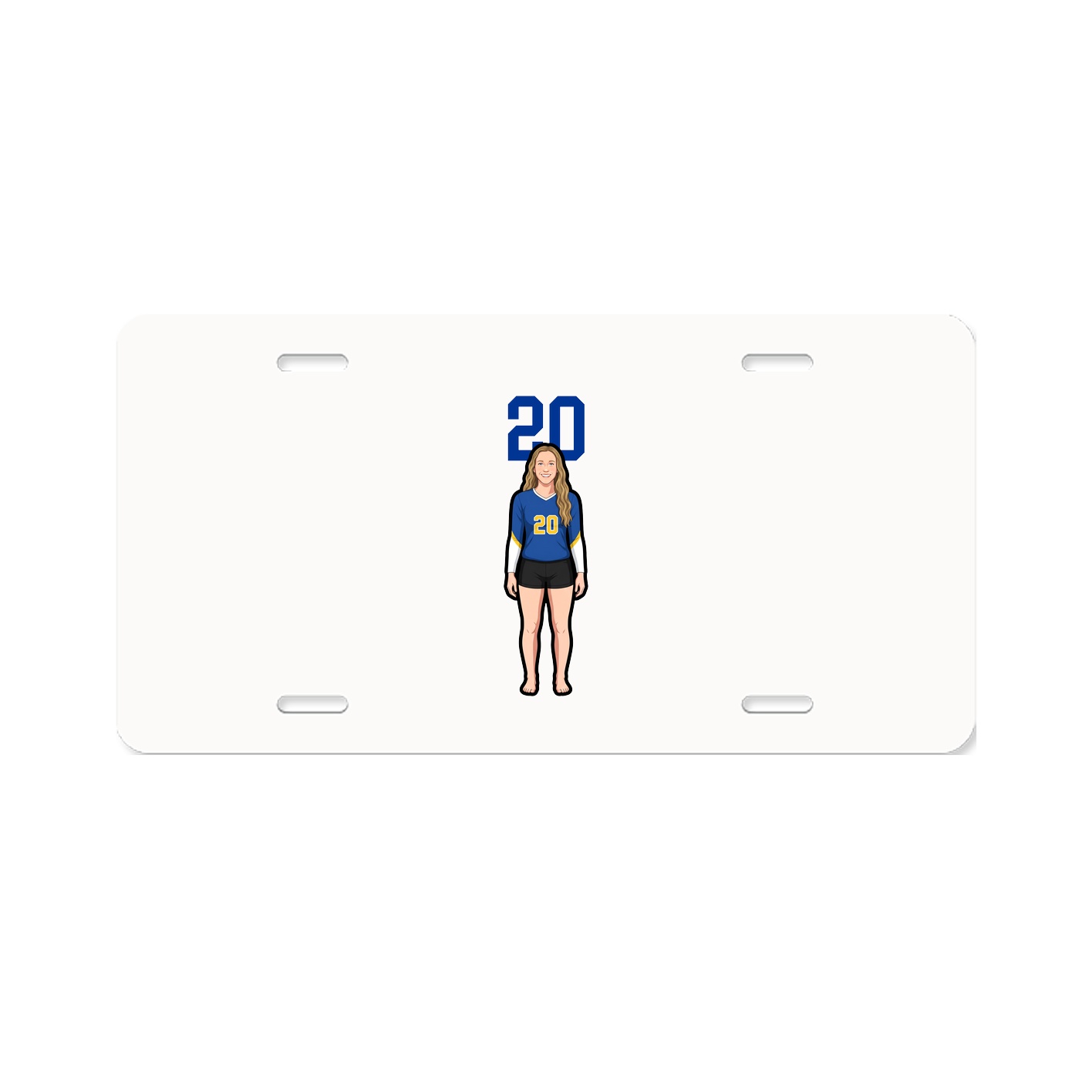 License Plate — Number Top in Classic