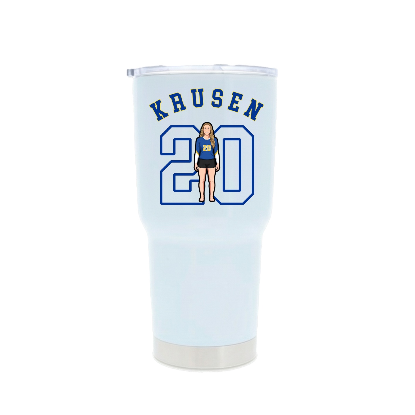 30oz Stainless Steel Tumbler — Shirsey Arch in White