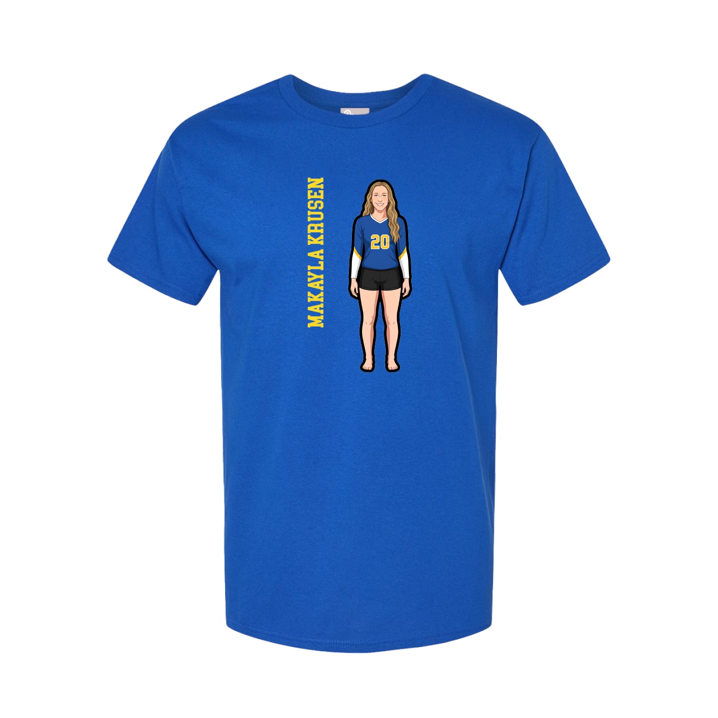 Tee — Name Vertical in Royal