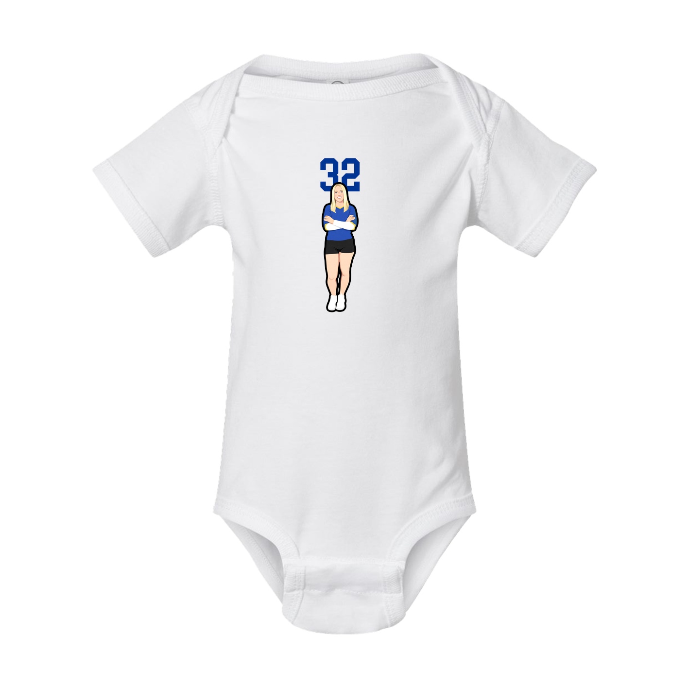 Baby Onesie — Number Top in White
