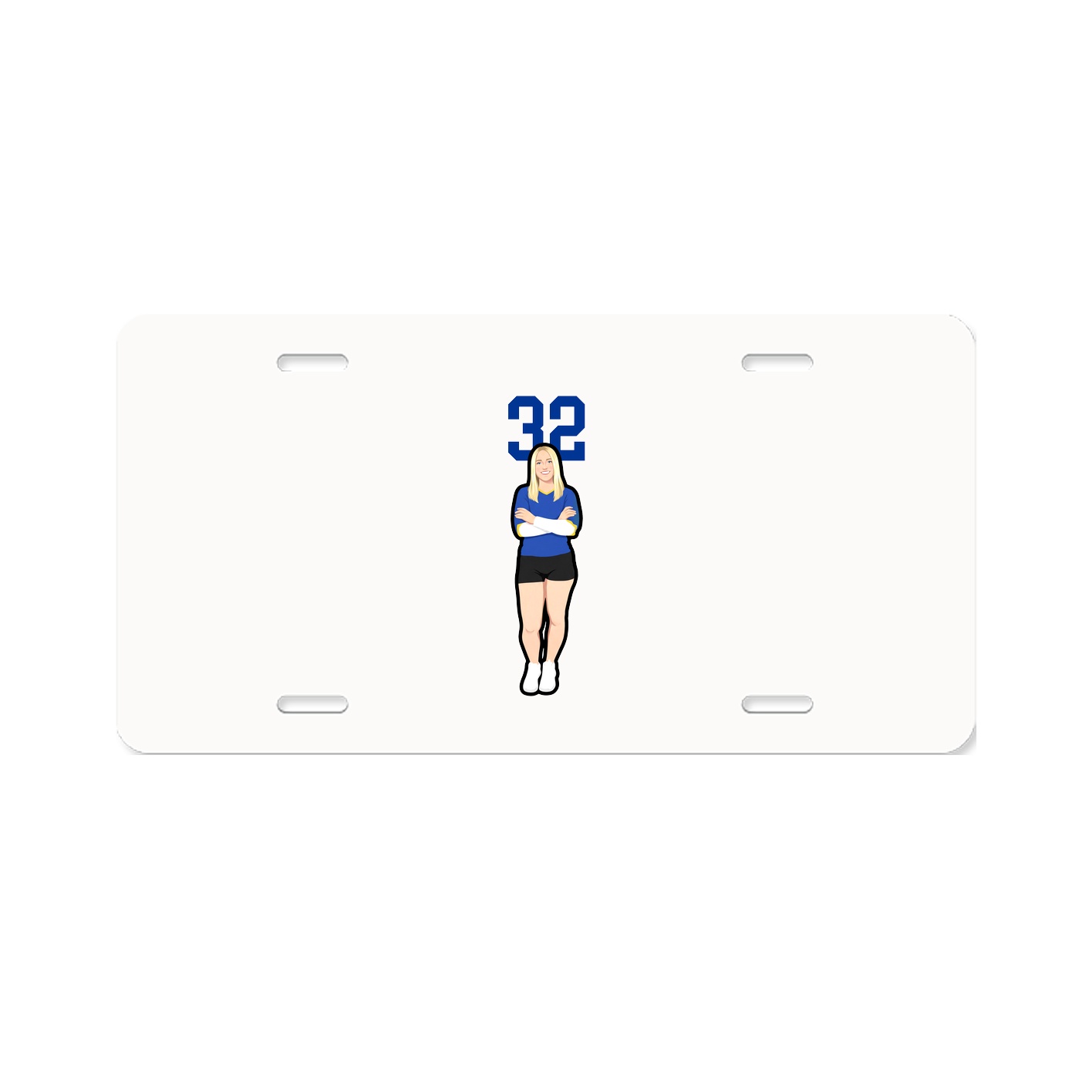 License Plate — Number Top in Classic