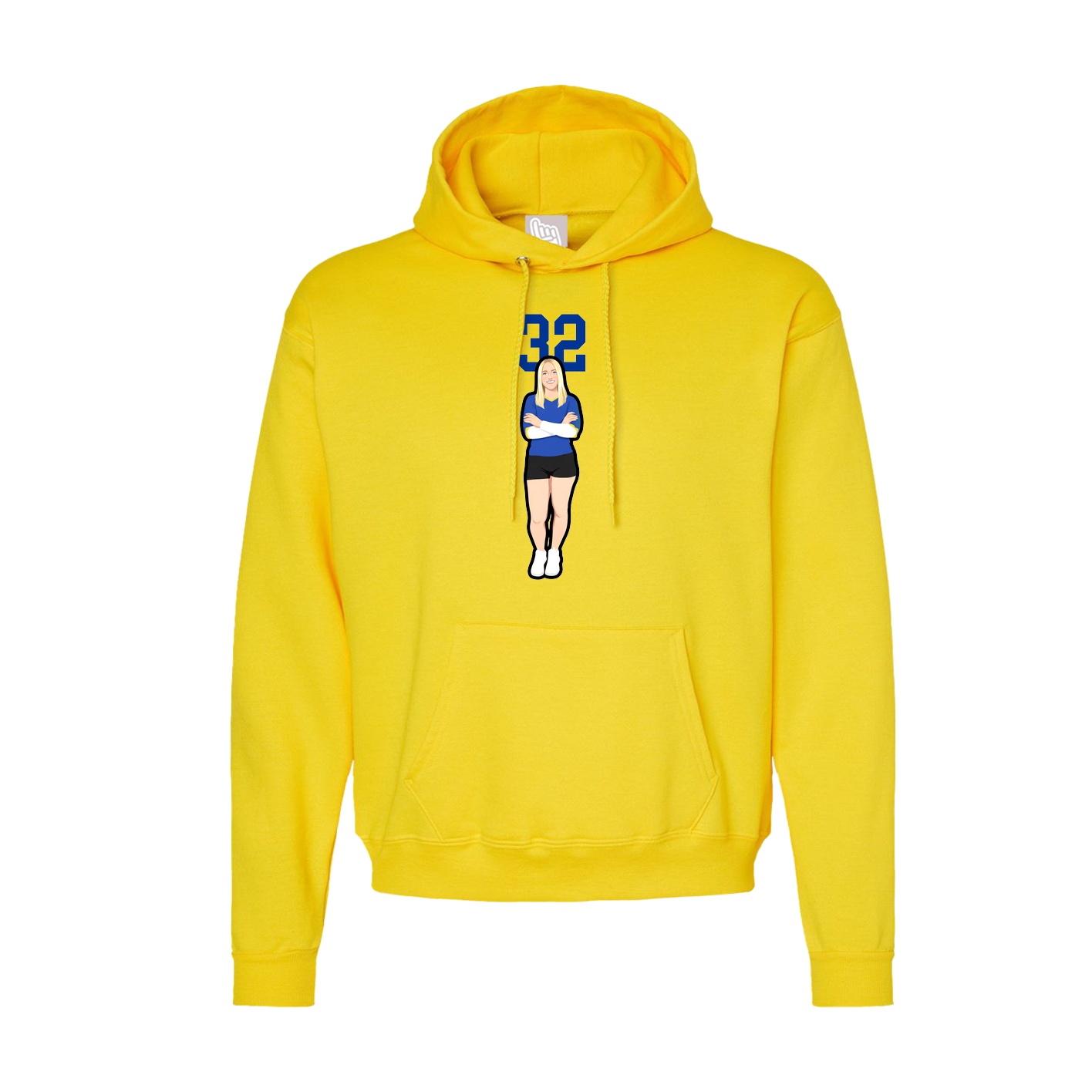 Hoodie — Number Top in Yellow