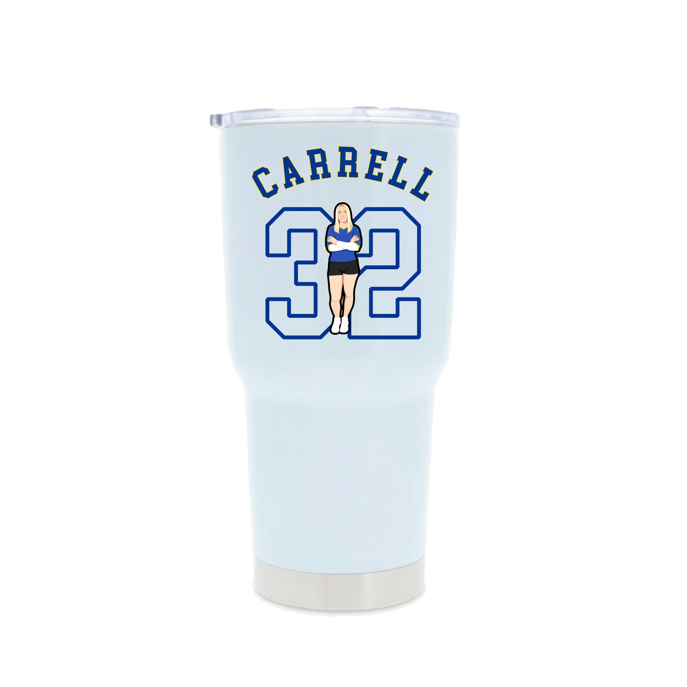 30oz Stainless Steel Tumbler — Shirsey Arch in White