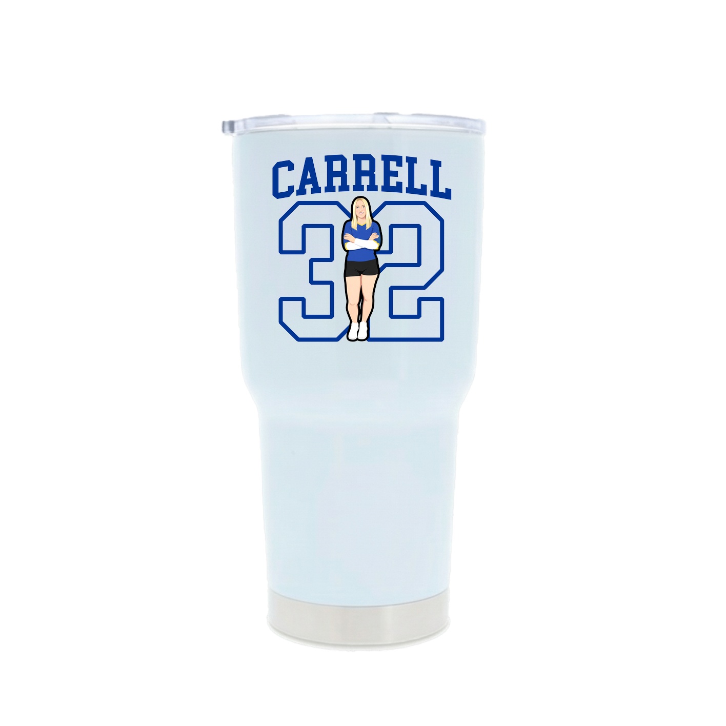 30oz Stainless Steel Tumbler — Shirsey in White