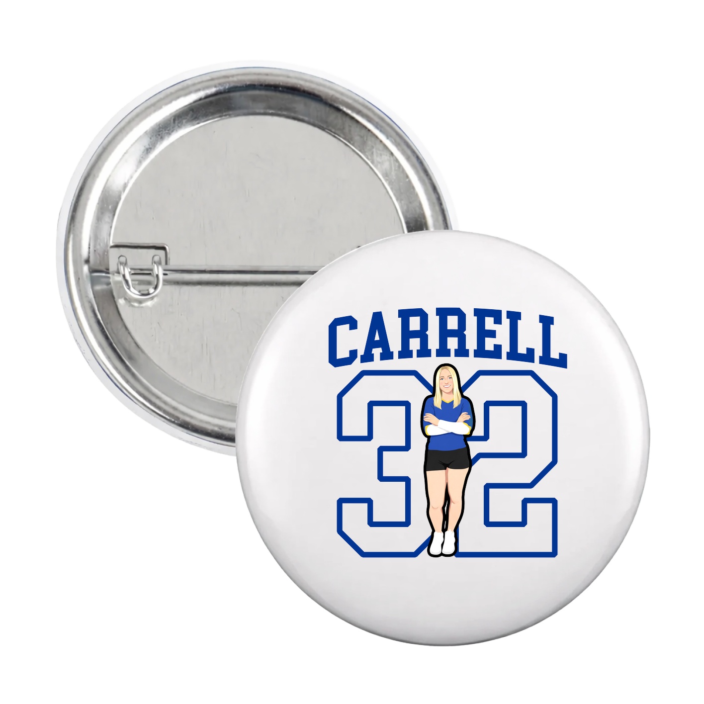 Game Day Button — Shirsey in White