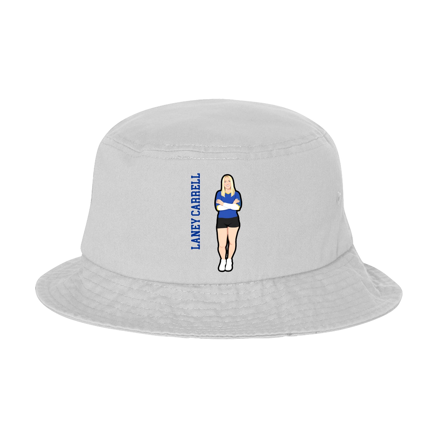 Bucket Cap — Name Vertical in White
