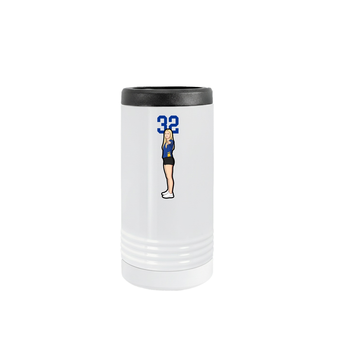 Slim Beverage Holder — Number Top in White