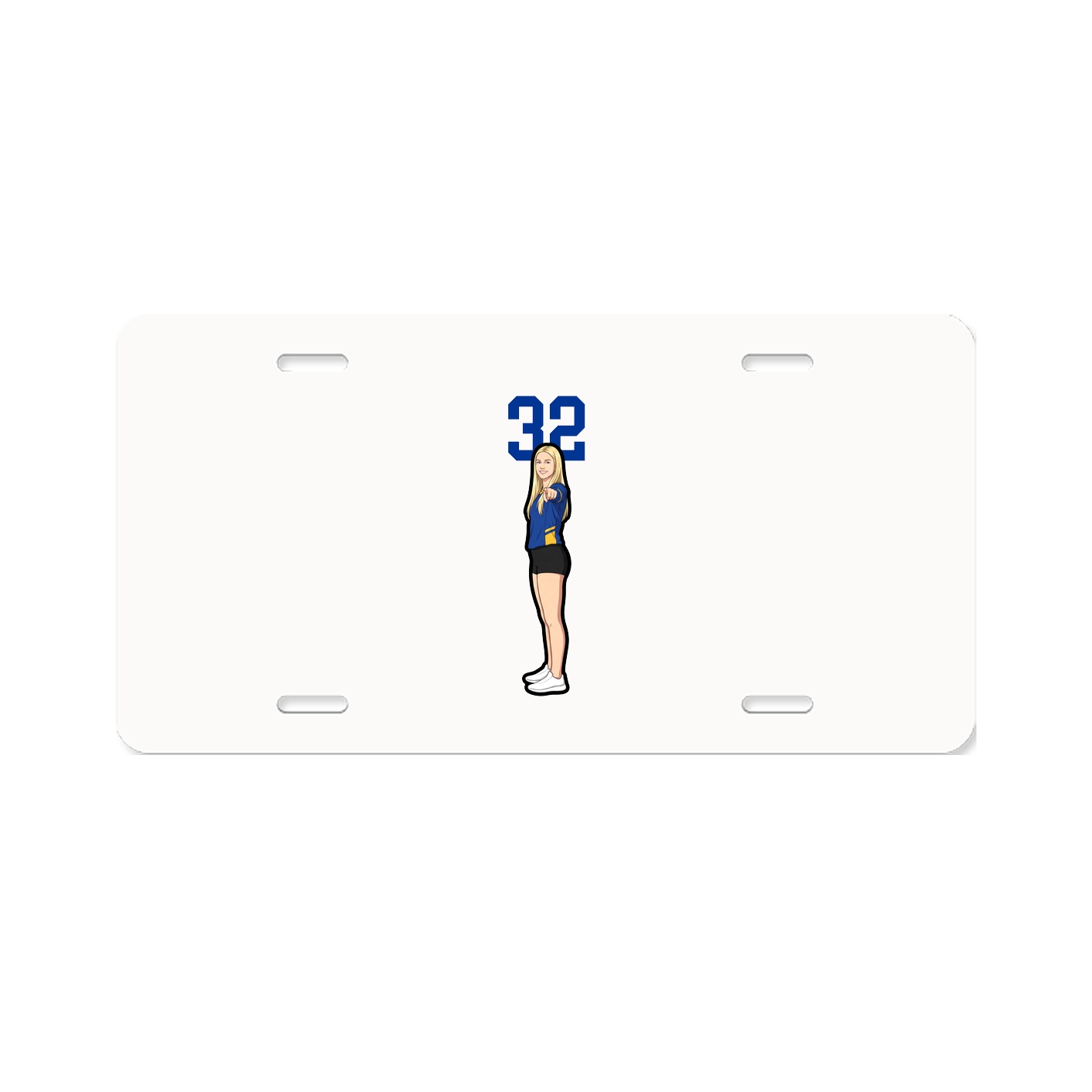 License Plate — Number Top in Classic