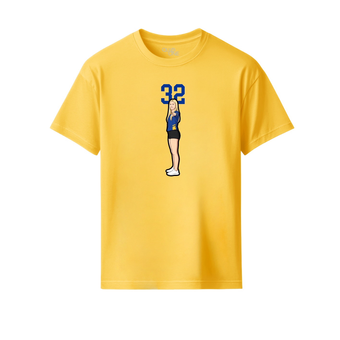 Youth Tee — Number Top in Yellow