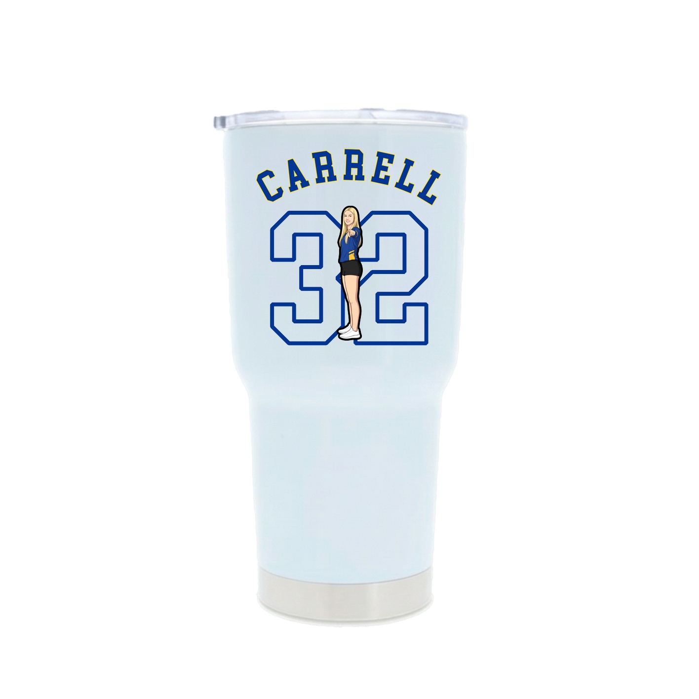 30oz Stainless Steel Tumbler — Shirsey Arch in White