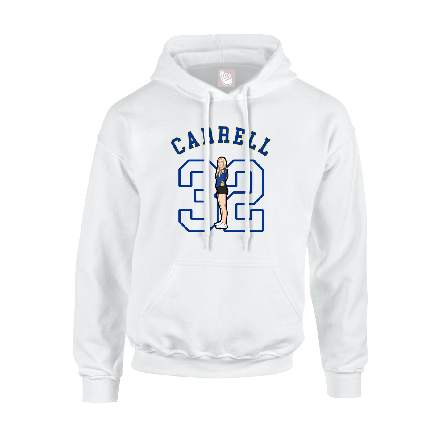 Youth Hoodie — Shirsey Arch in White