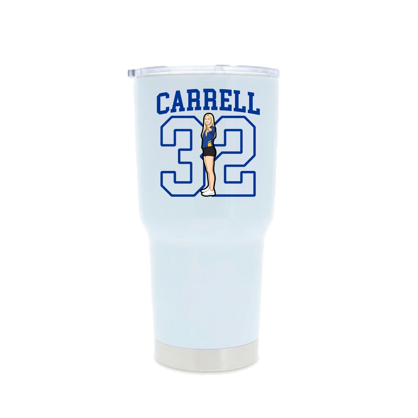30oz Stainless Steel Tumbler — Shirsey in White