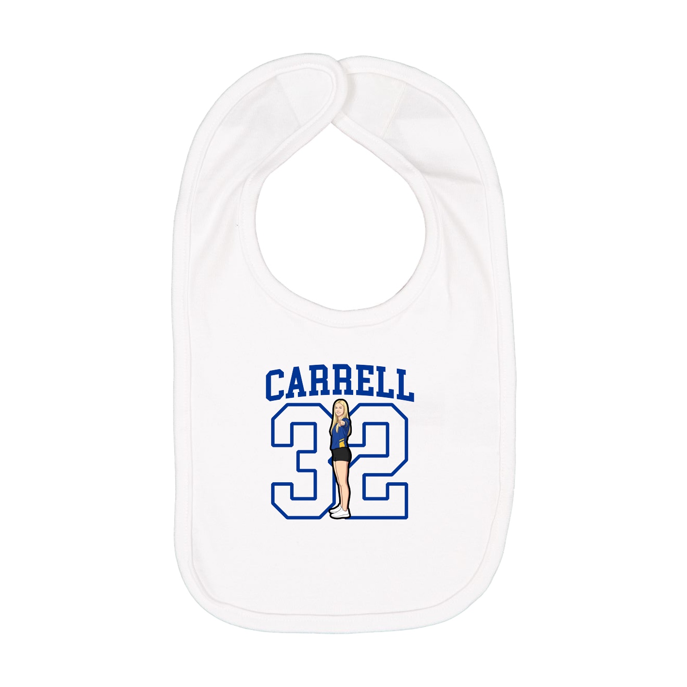 Infant Bib — Shirsey in White