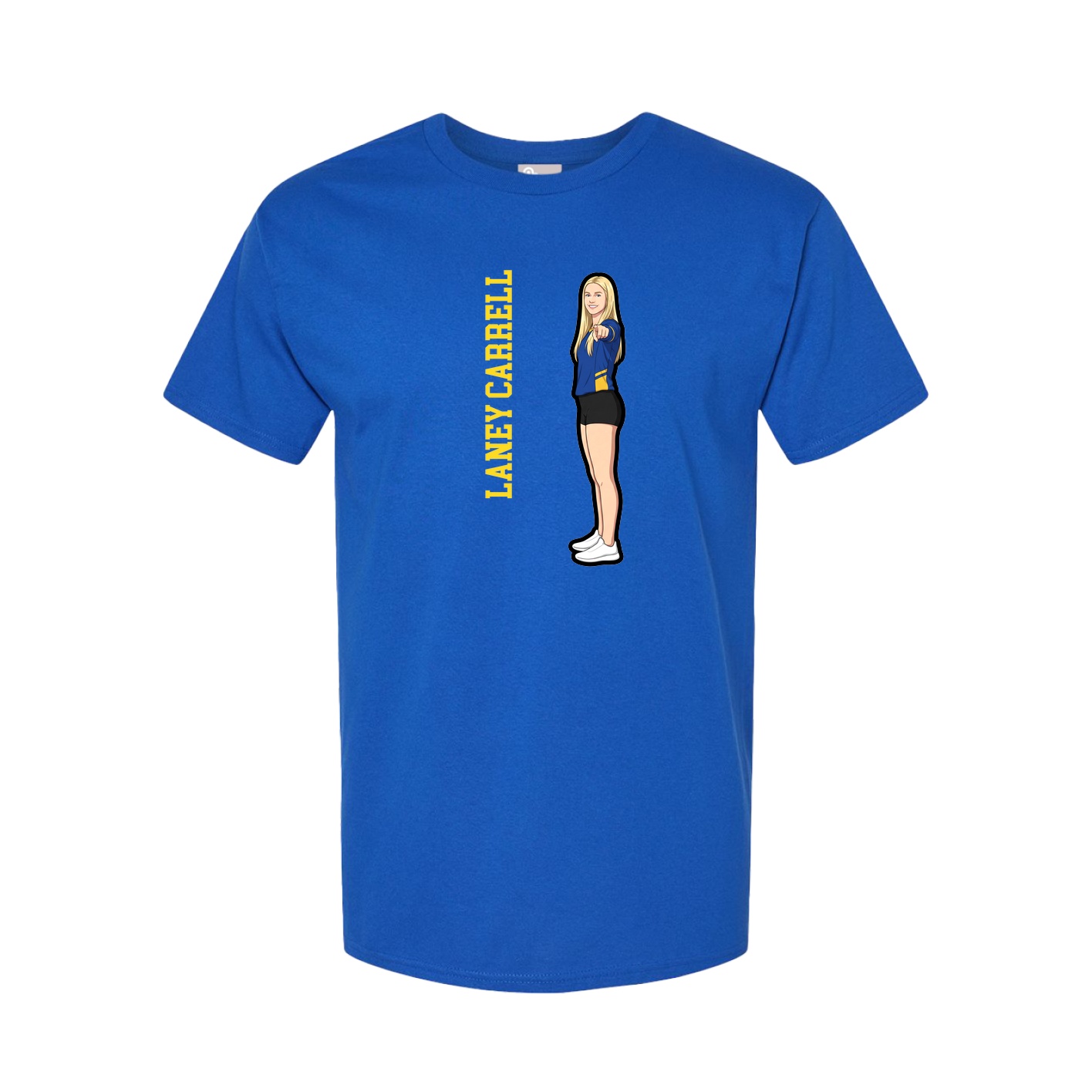 Tee — Name Vertical in Royal