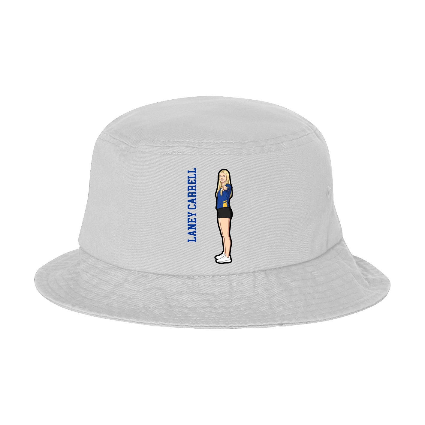 Bucket Cap — Name Vertical in White