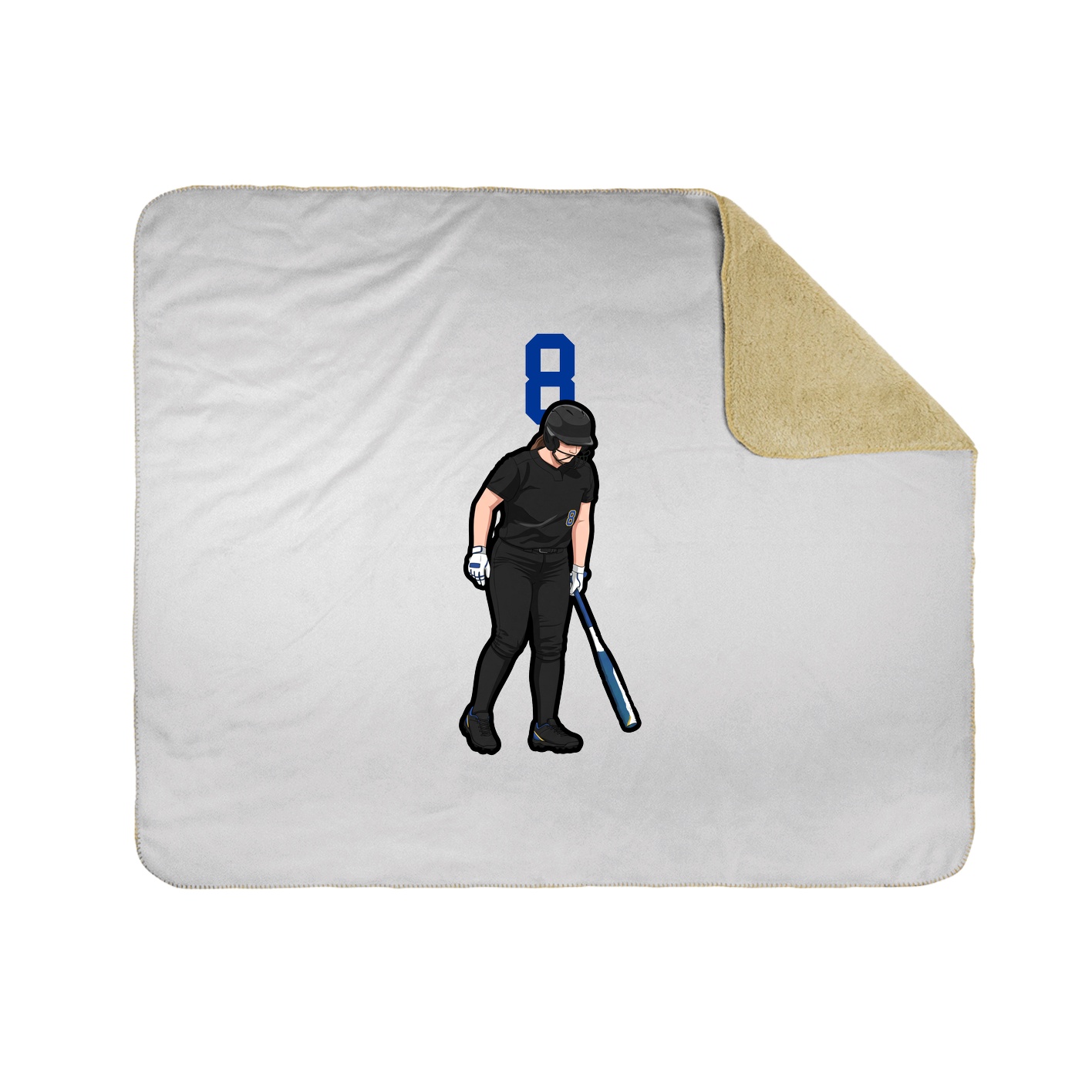 Throw Blanket — Number Top in White