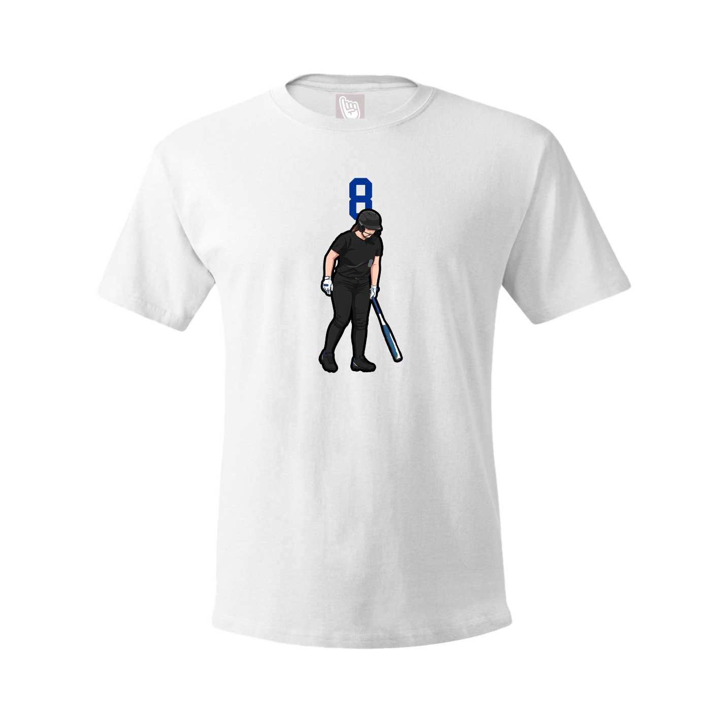 Youth Tee — Number Top in White