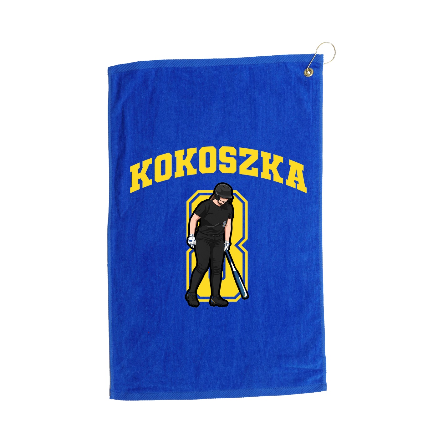 Golf Towel — Number in Royal