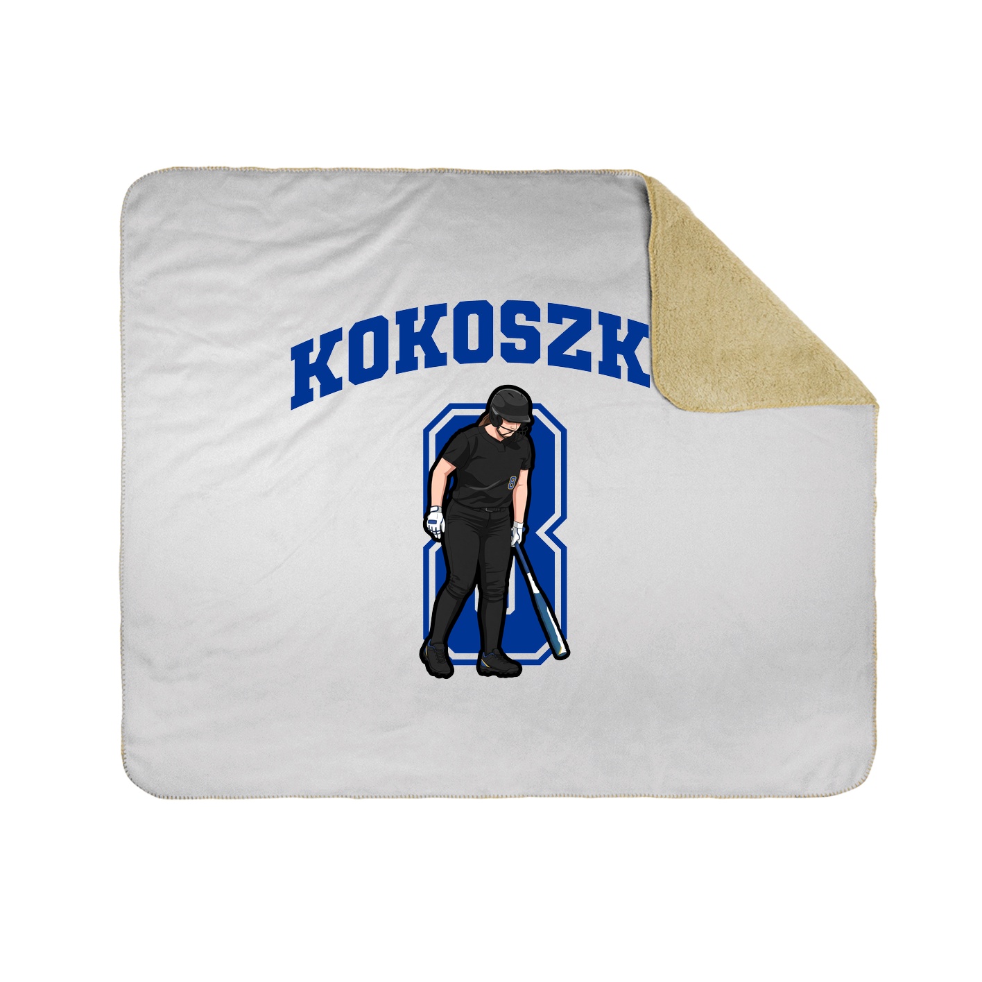 Throw Blanket — Number in White