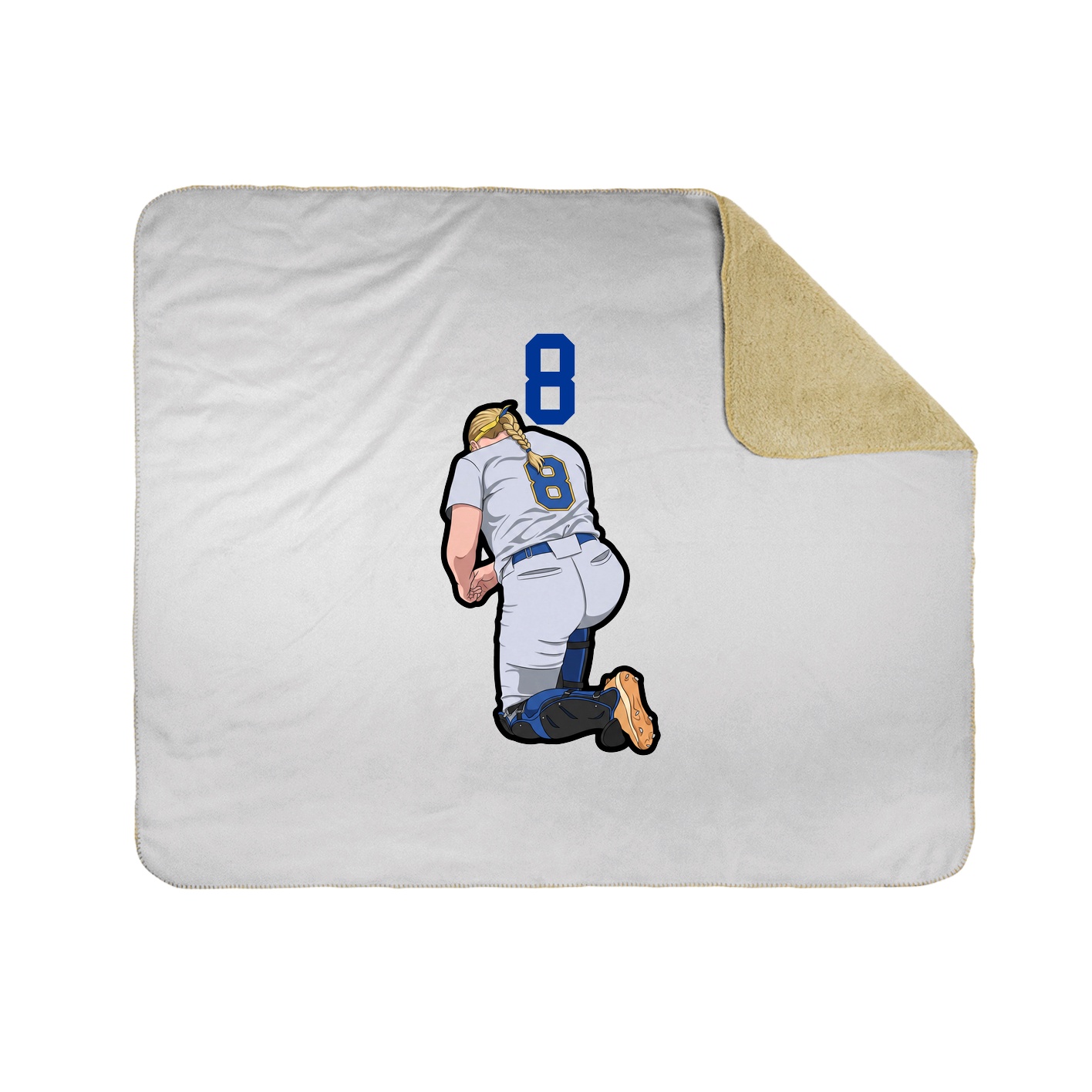 Throw Blanket — Number Top in White