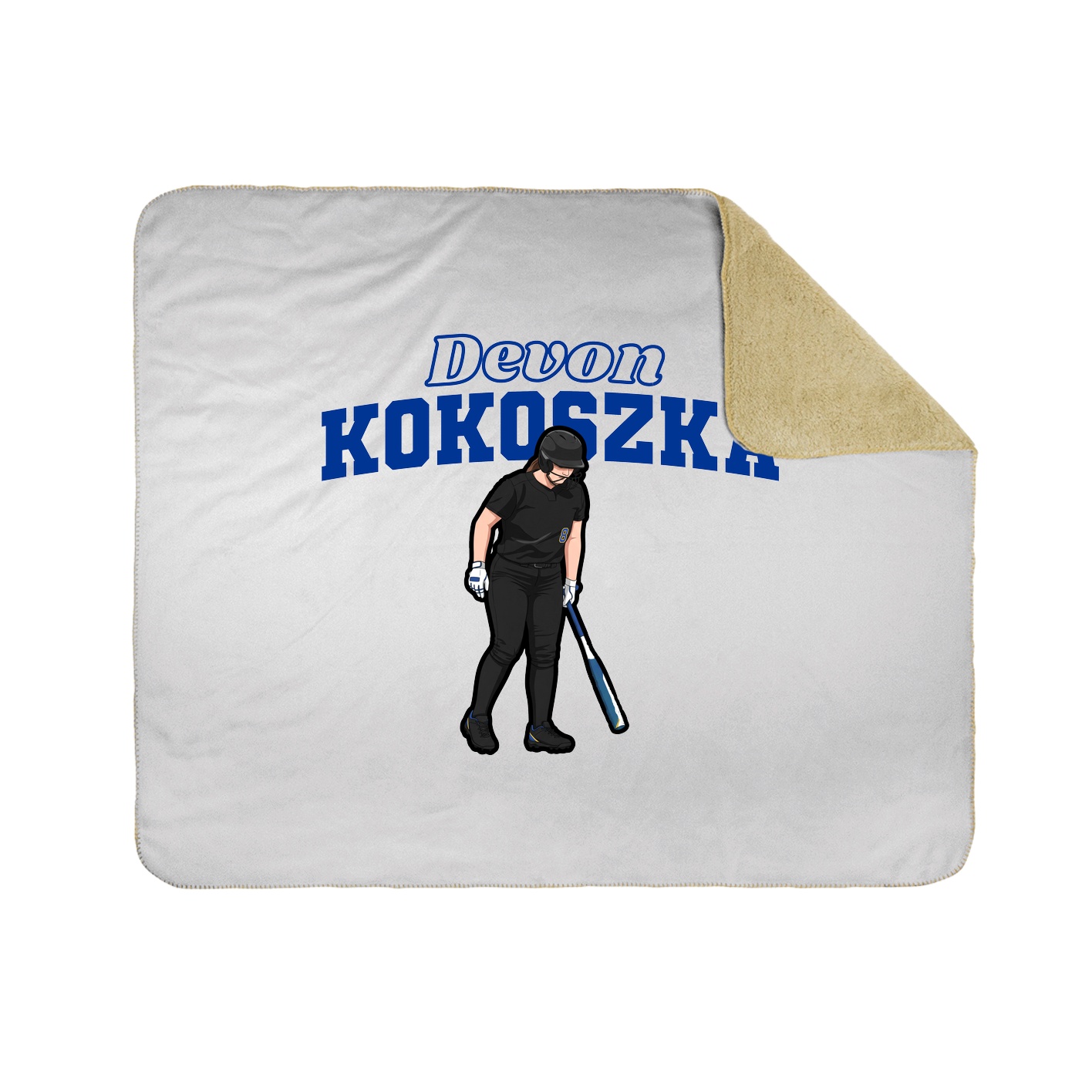 Throw Blanket — Name Arch in White