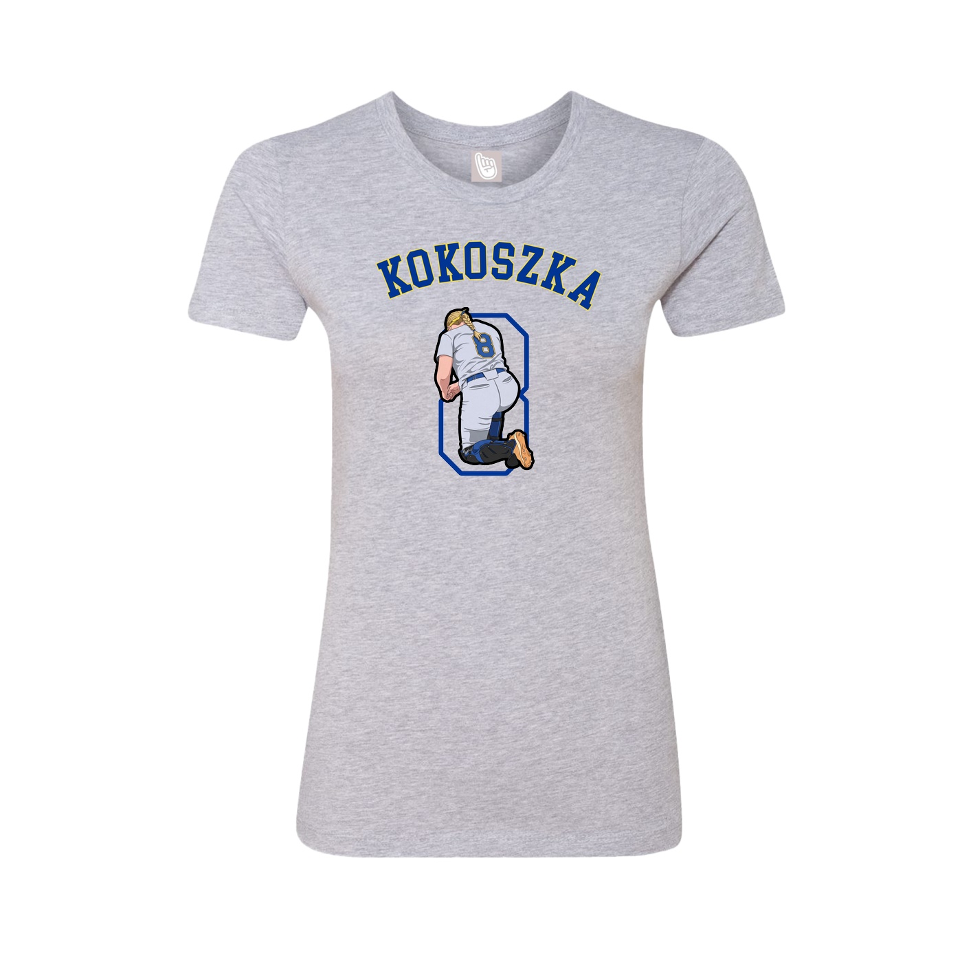Fitted Women's Tee — Shirsey Arch in Grey