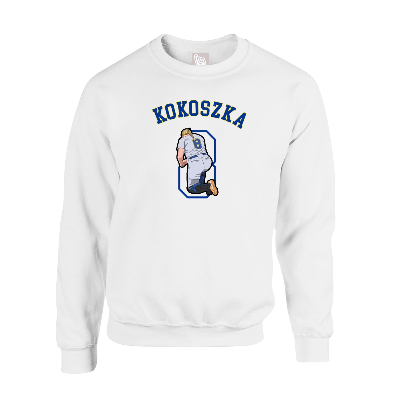 Fleece Crew — Shirsey Arch in White