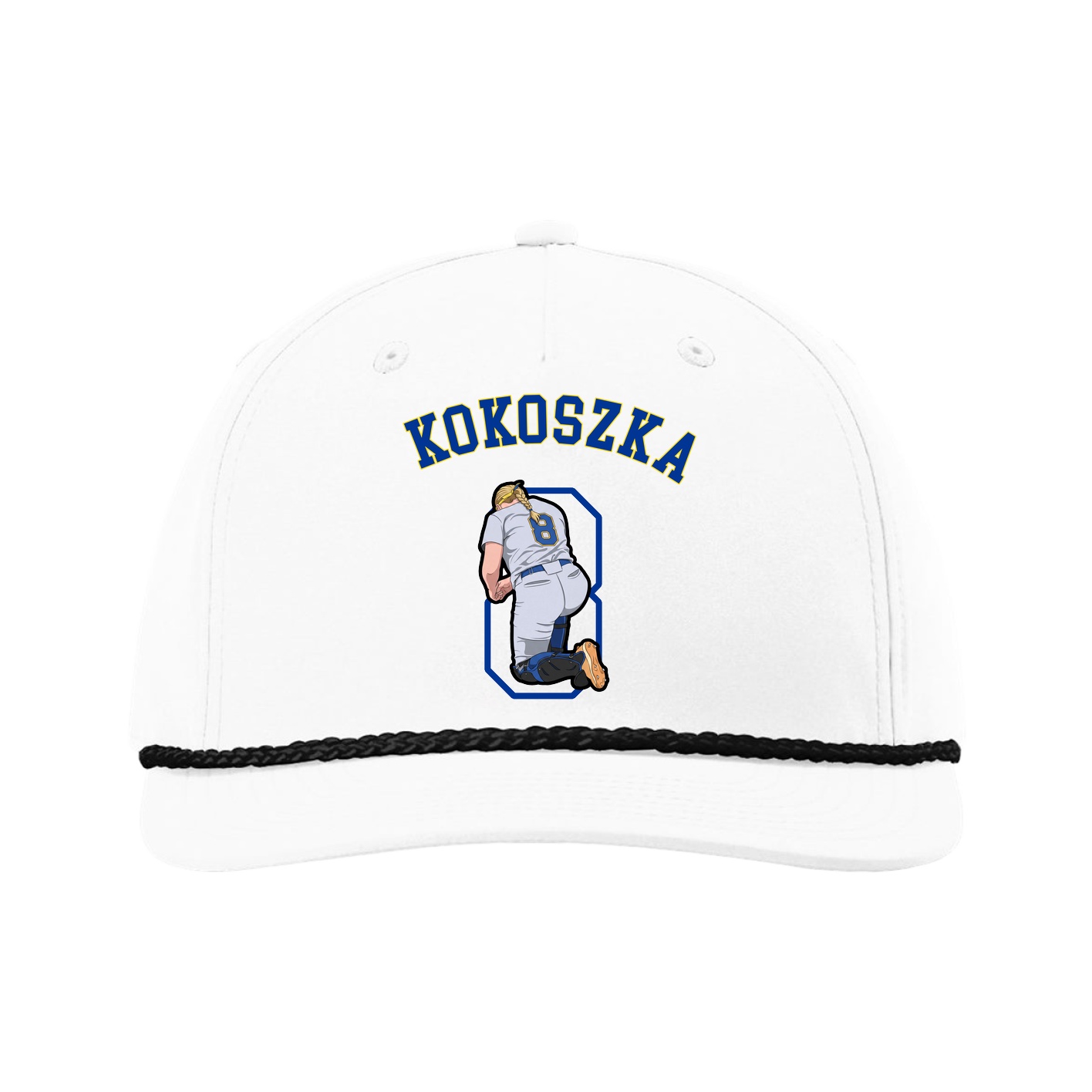 Five-Panel Classic Rope Cap — Shirsey Arch in White