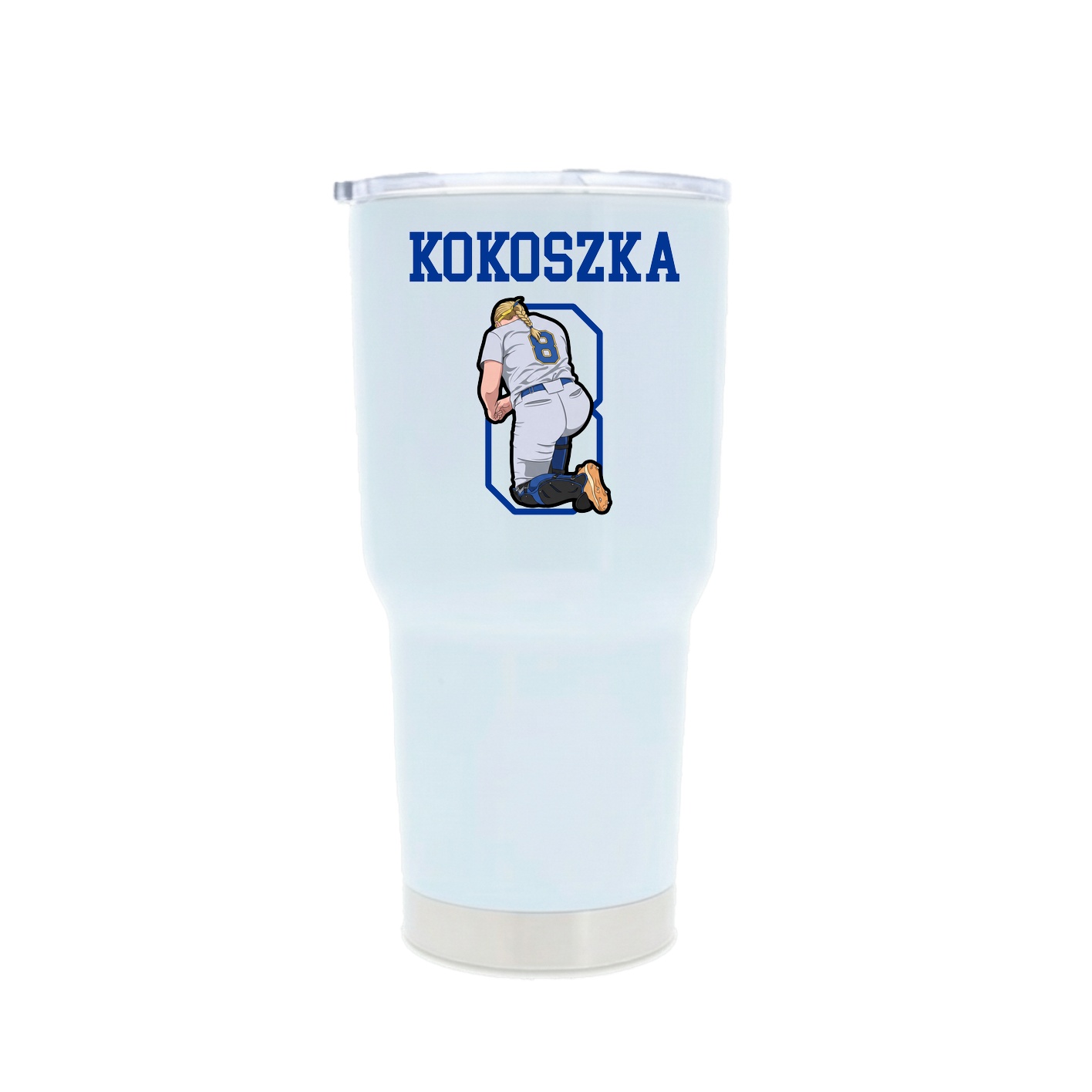30oz Stainless Steel Tumbler — Shirsey in White