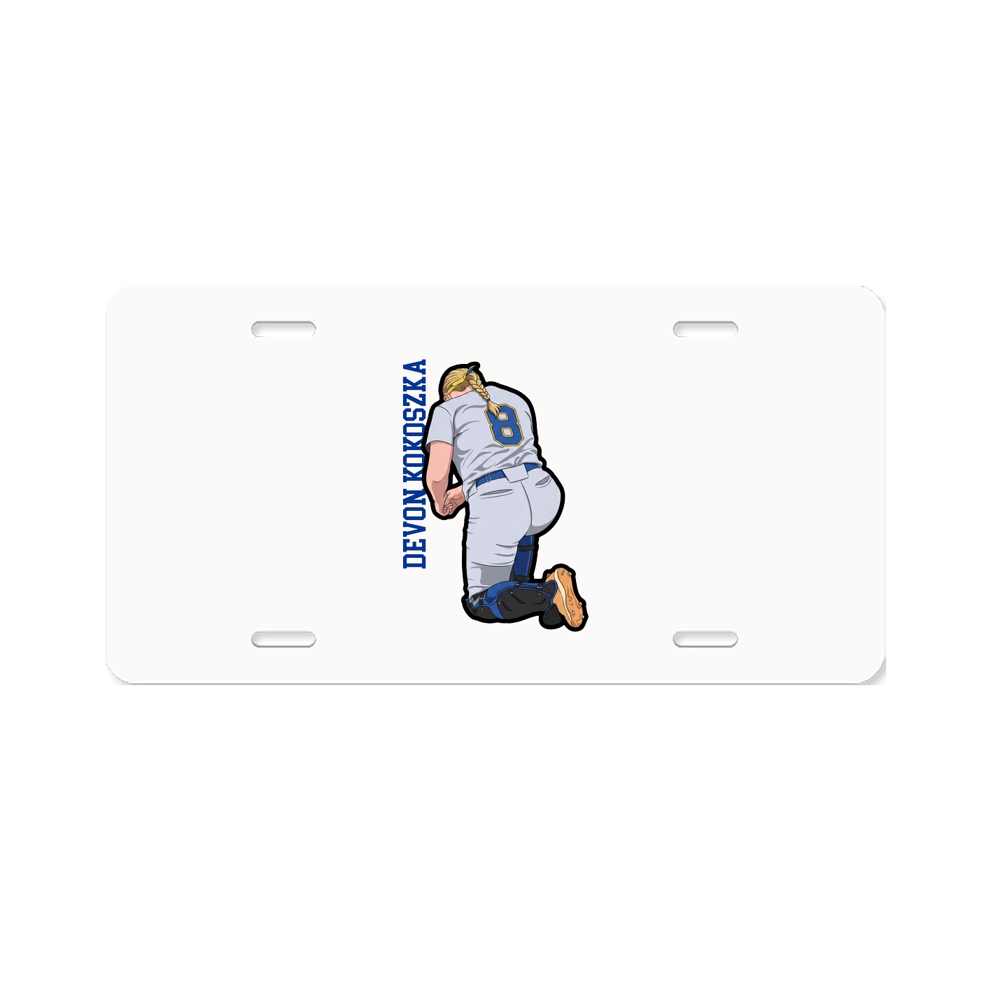 License Plate — Name Vertical in Classic