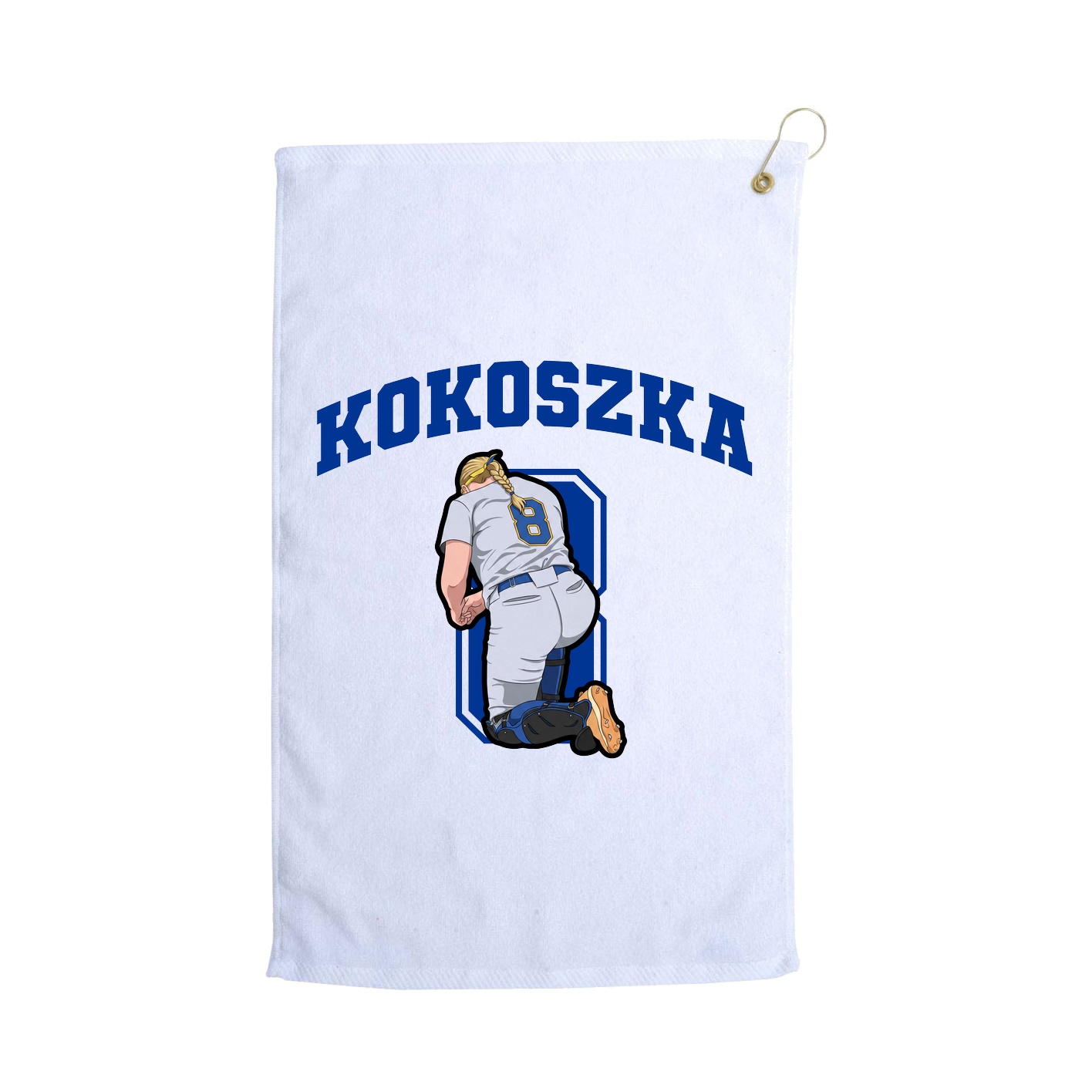 Golf Towel — Number in White