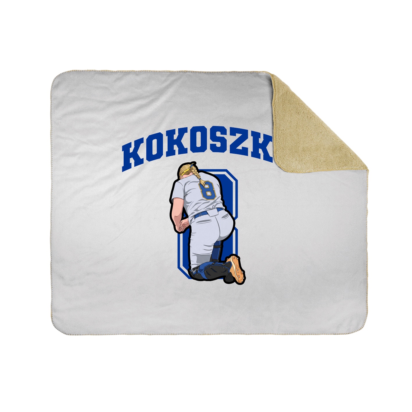Throw Blanket — Number in White