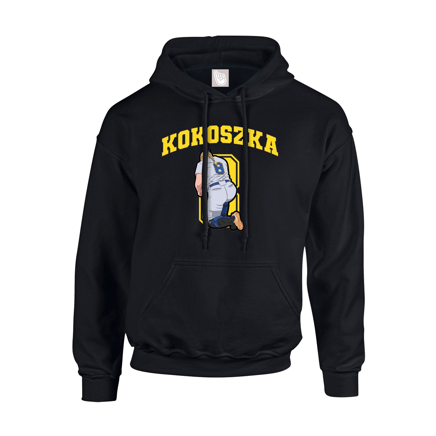 Youth Hoodie — Number in Black