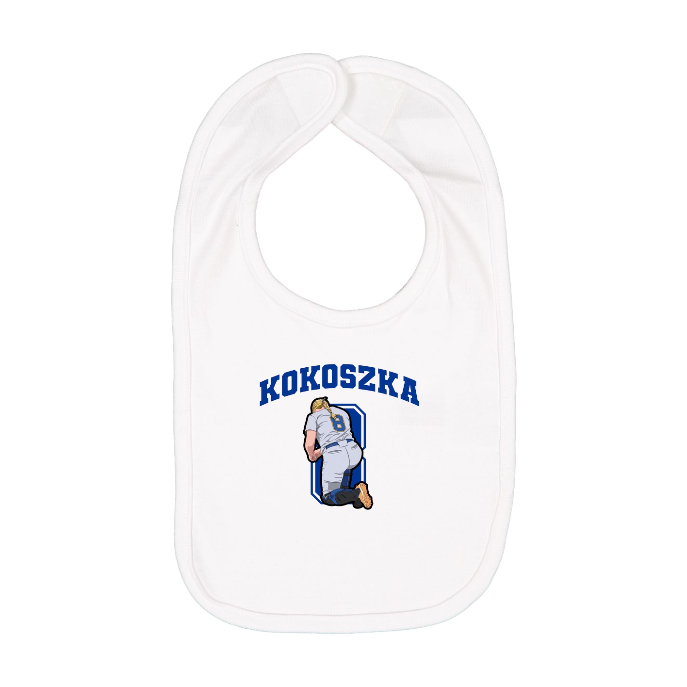 Infant Bib — Number in White