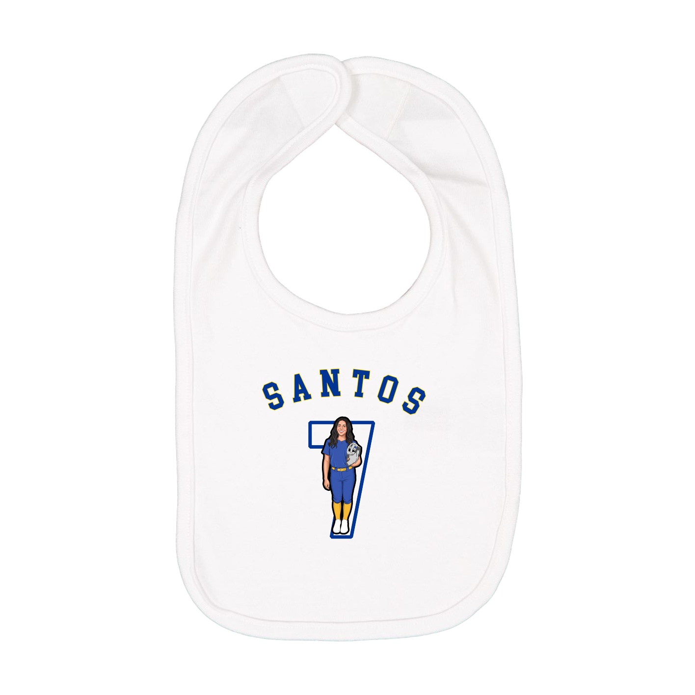 Infant Bib — Shirsey Arch in White