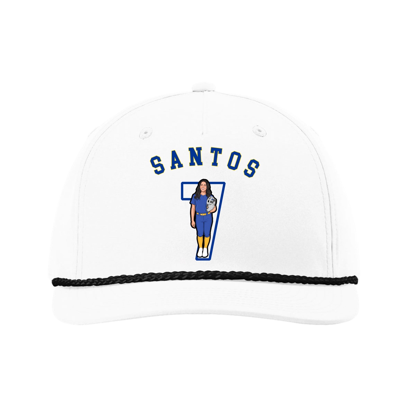 Five-Panel Classic Rope Cap — Shirsey Arch in White