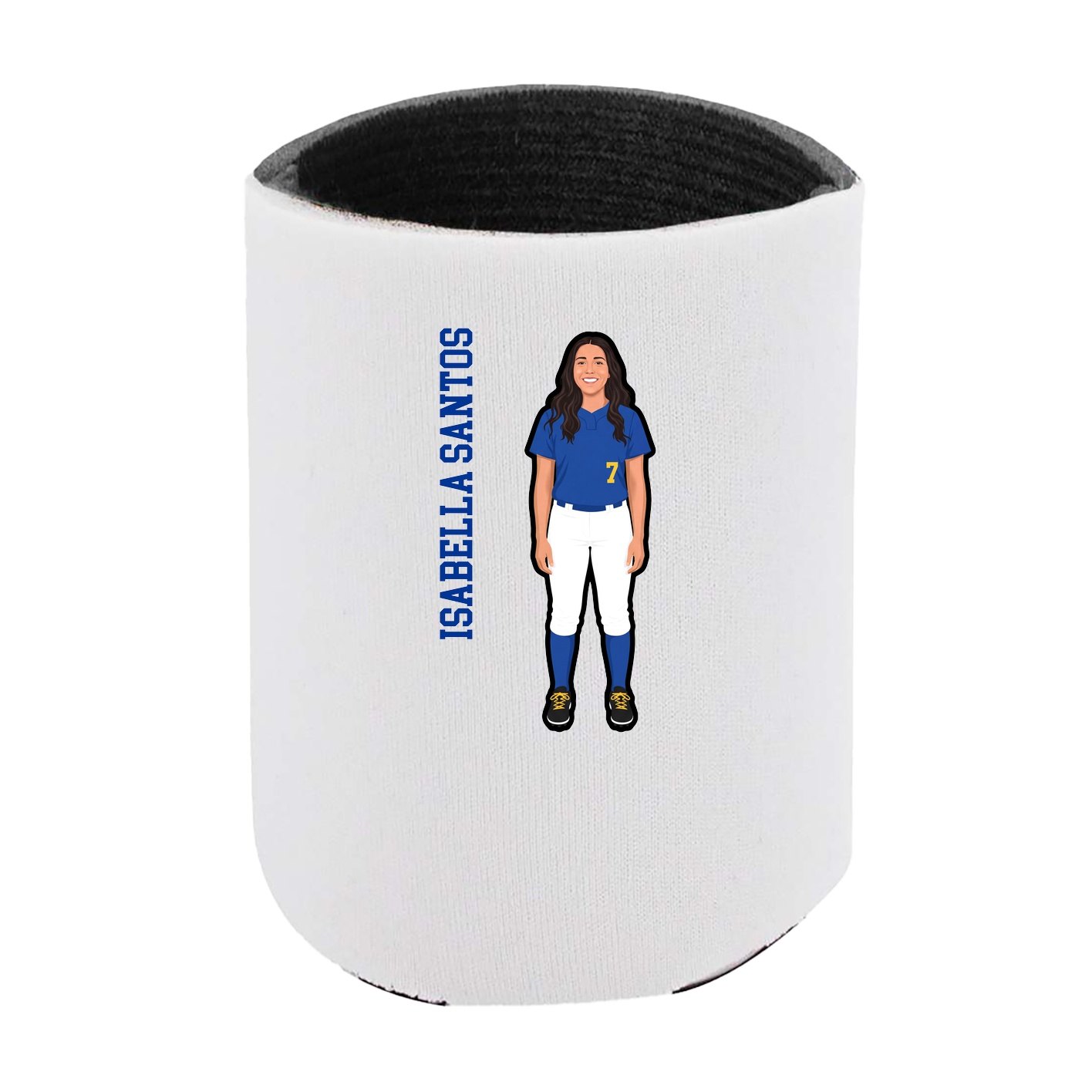 Can Holder — Name Vertical in White