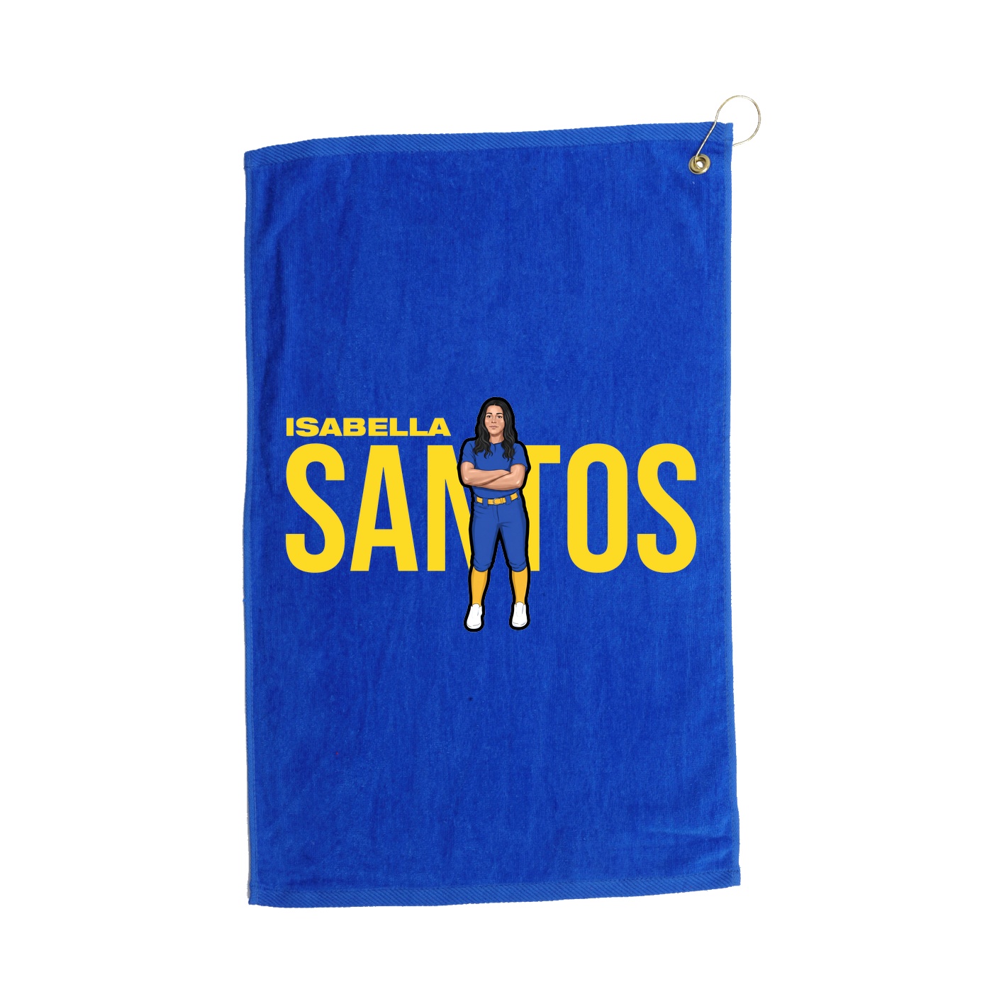 Golf Towel — Player Name in Royal