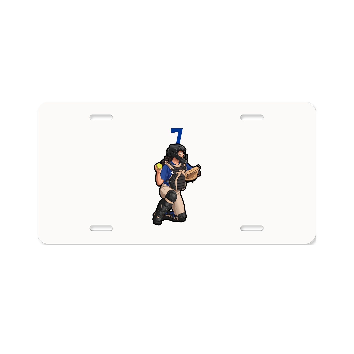 License Plate — Number Top in Classic