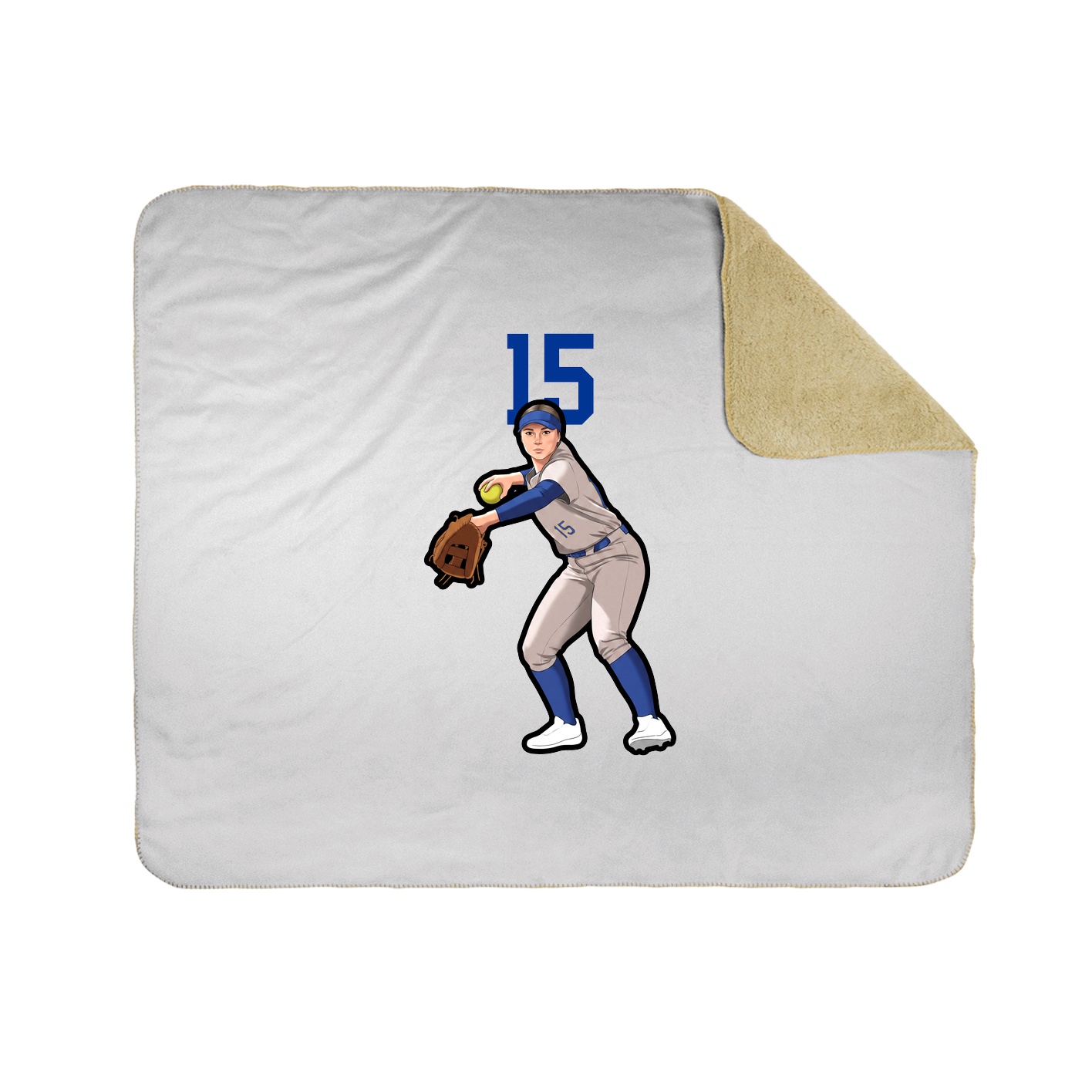 Throw Blanket — Number Top in White