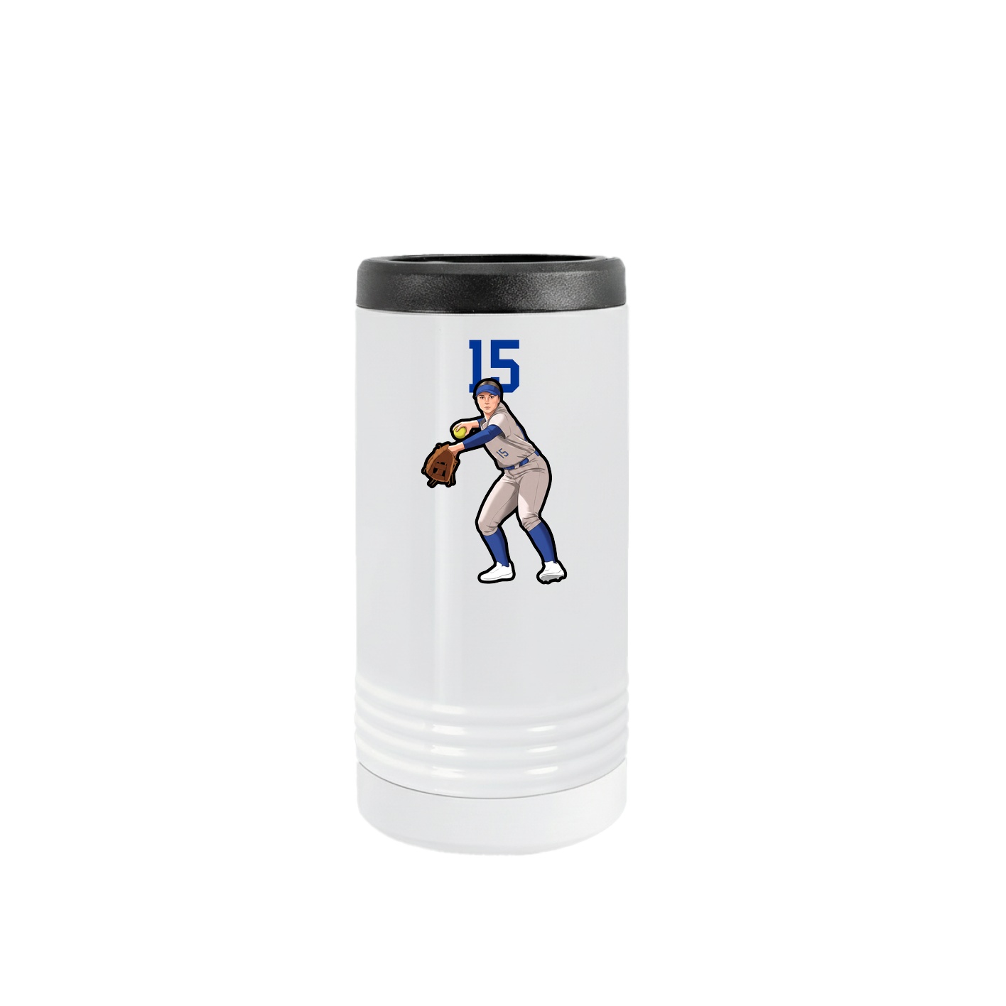 Slim Beverage Holder — Number Top in White